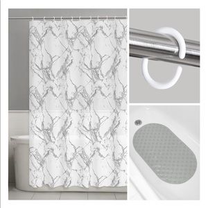 Hotel Balfour Premium Quality Fabric Shower Curtain White-Waffle Weave 100/% Cotton-72 X 72